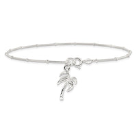 Sterling Silver Palm Tree Anklet