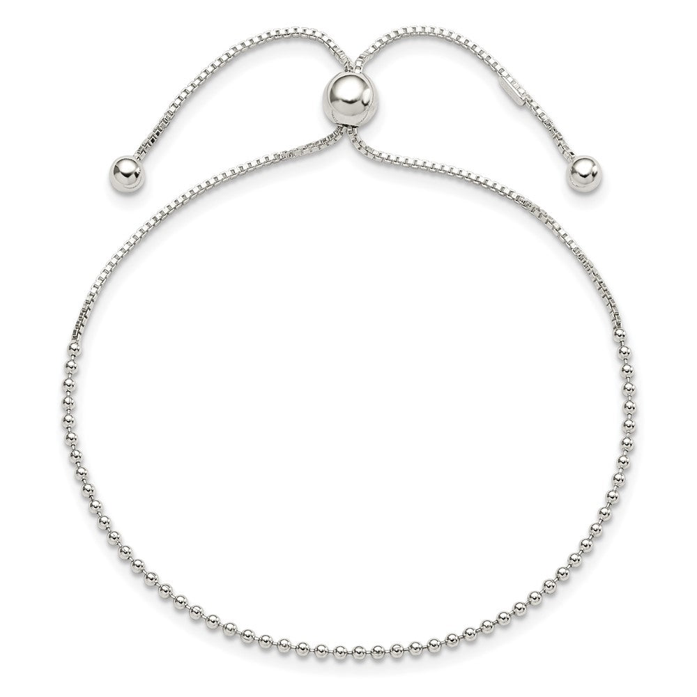 Sterling Silver Beaded Adjustable Bracelet