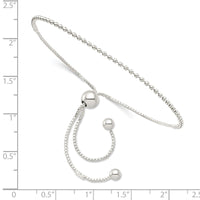 Sterling Silver Beaded Adjustable Bracelet