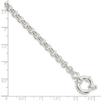 Sterling Silver Polished Rolo Fancy Bracelet