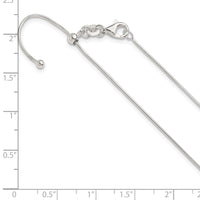 Sterling Silver Polished .95mm Snake Adjustable Necklace