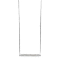 Sterling Silver CZ Bar Necklace