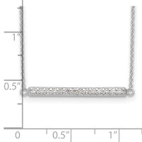Sterling Silver CZ Bar Necklace