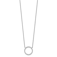 Sterling Silver Circle CZ Necklace
