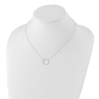 Sterling Silver Circle CZ Necklace