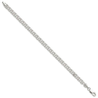Sterling Silver Polished 5mm Triple Rolo Charm Bracelet