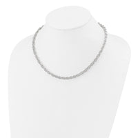 Sterling Silver Polished Fancy Link Necklace
