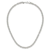 Sterling Silver Polished Fancy Link Necklace