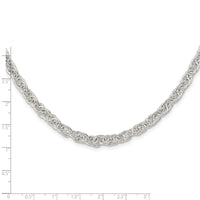 Sterling Silver Polished Fancy Link Necklace