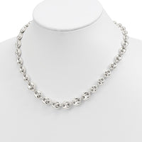 Sterling Silver Polished Fancy Link 18in Necklace