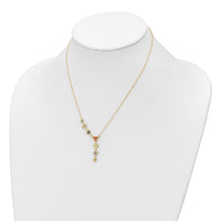Sterling Silver Gold-plated Multicolor CZ Necklace