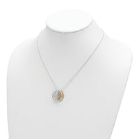Sterling Silver & Gold-plated Polished Sun & Moon Necklace