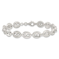 Sterling Silver Polished Fancy Link Bracelet