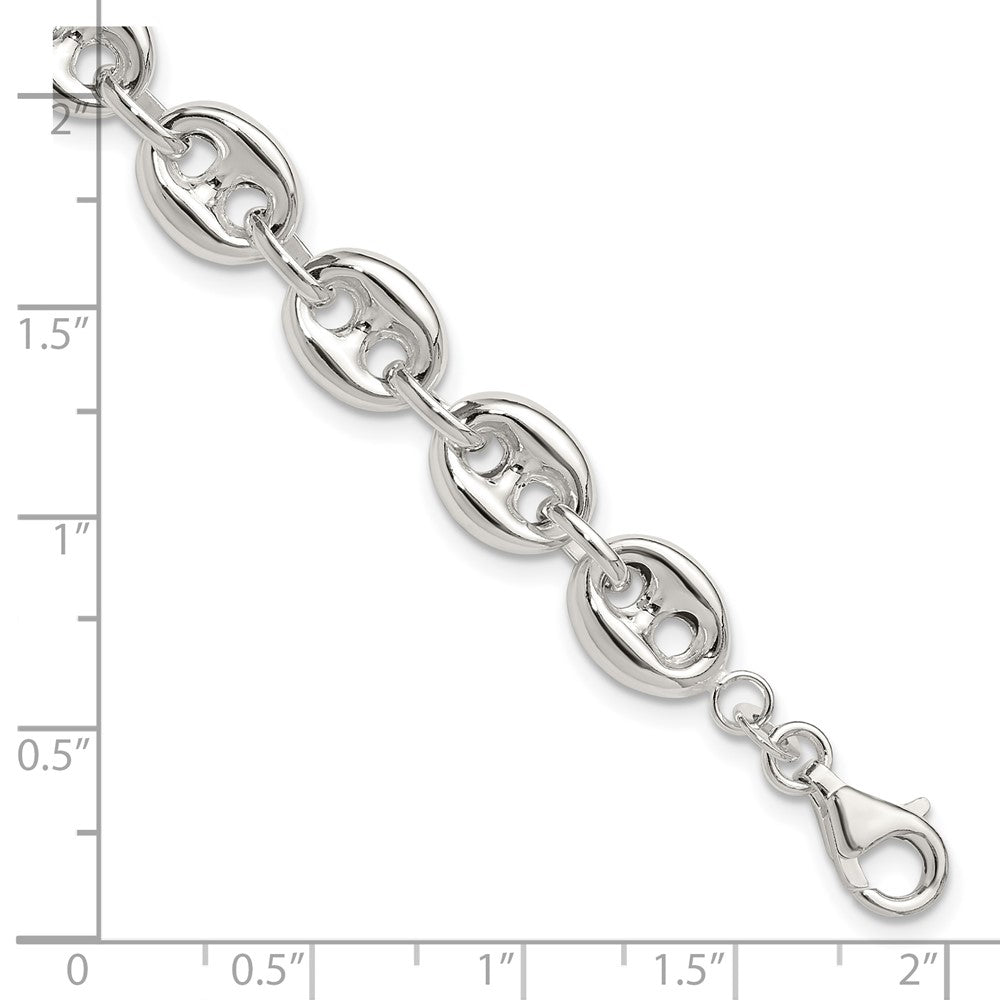 Sterling Silver Polished Fancy Link Bracelet