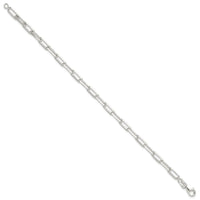 Sterling Silver Polished Paperclip 7.25in Bracelet