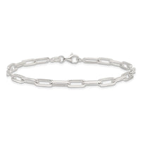 Sterling Silver Polished Paperclip 7.25in Bracelet