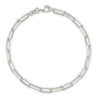 Sterling Silver Polished Paperclip 7.25in Bracelet