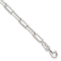 Sterling Silver Polished Paperclip 7.25in Bracelet