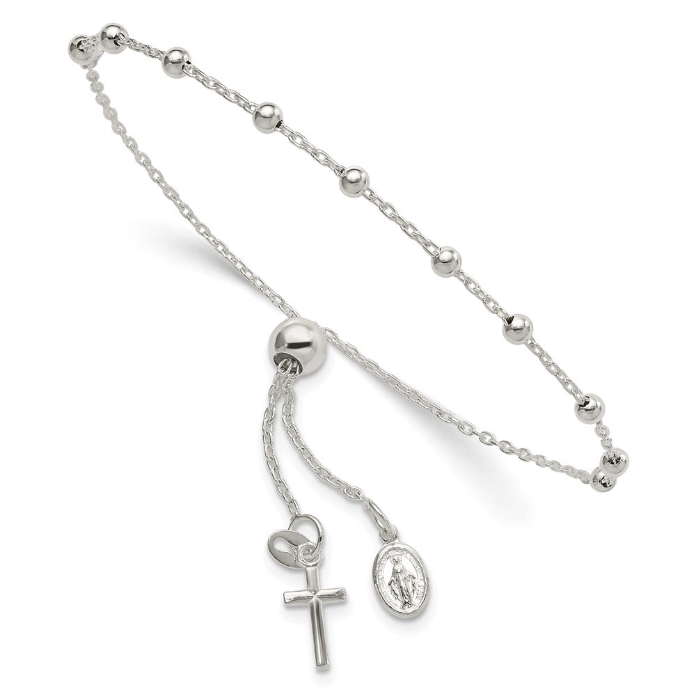 Sterling Silver Adjustable Rosary Bracelet