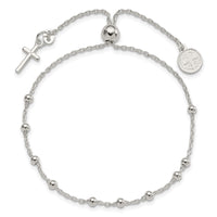 Sterling Silver St. Benedict Adjustable Rosary Bracelet