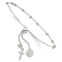 Sterling Silver St. Benedict Adjustable Rosary Bracelet