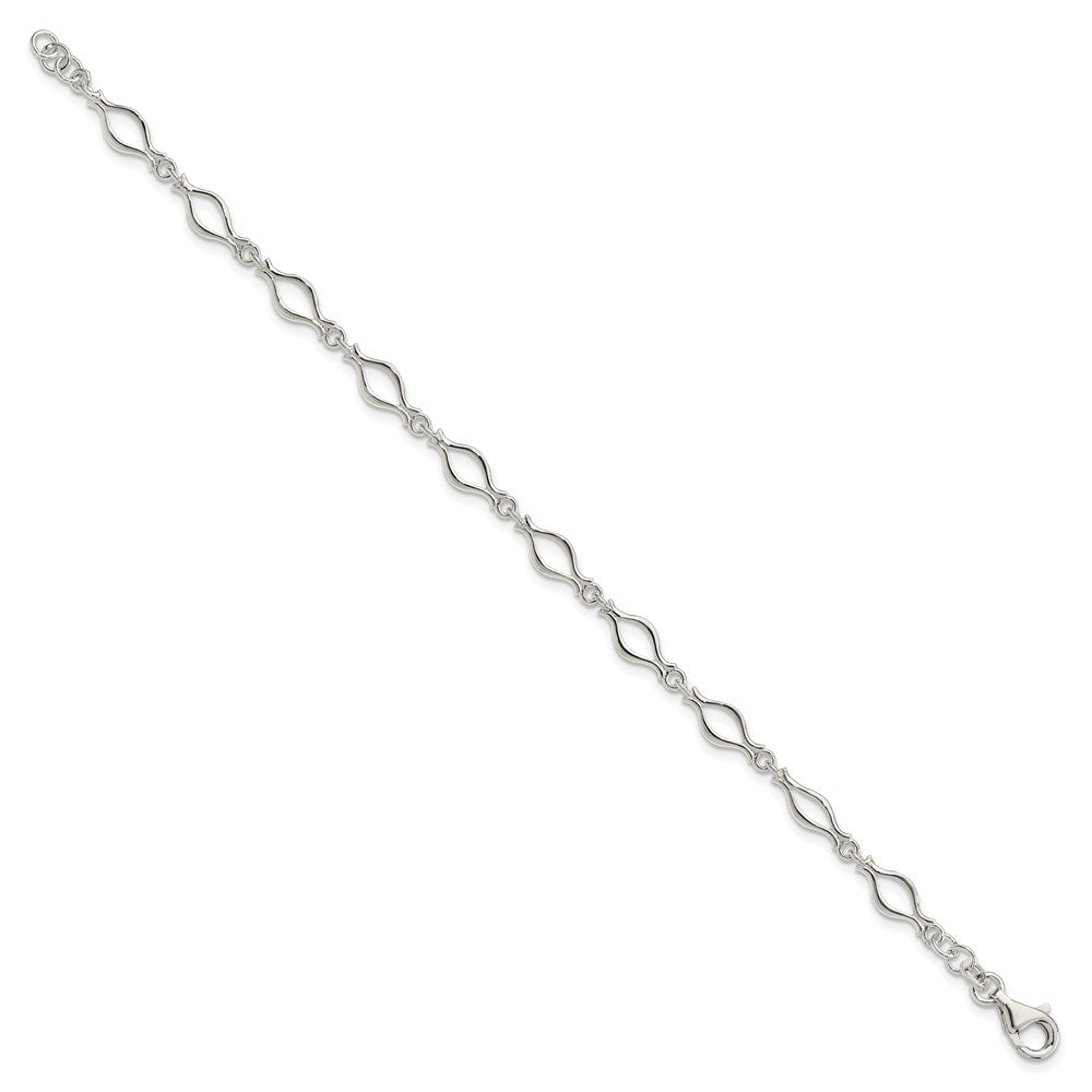 Sterling Silver 5mm Fancy Link Bracelet