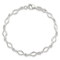 Sterling Silver 5mm Fancy Link Bracelet