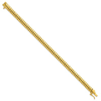 Sterling Silver Gold-Tone Polished Fancy 5.8mm S Link 7in Bracelet