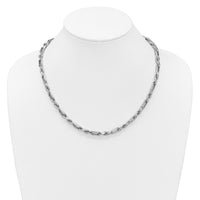 Sterling Silver Rhodium-plated Polished Figaro Rope 5.5mm 20in Necklace