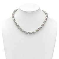 Sterling Silver Polished 18in Double Twist Link Necklace