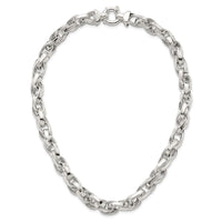 Sterling Silver Polished 18in Double Twist Link Necklace