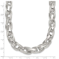 Sterling Silver Polished 18in Double Twist Link Necklace