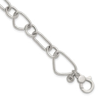 Sterling Silver Polished w/1in Ext Fancy Link Bracelet