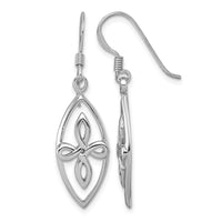Sterling Silver Rhodium-plated Polished Fancy Dangle Earrings