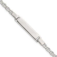 Sterling Silver Polished Anchor Link Children's 6 Inch ID Bracelet