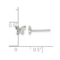 Sterling Silver Madi K Polished Butterfly Petite Post Earrings