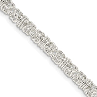 Sterling Silver 4mm Fancy Byzantine Chain