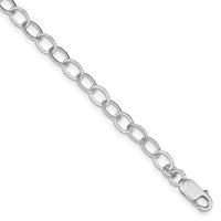 Sterling Silver Amore La Vita Rhod-pl 8.5 inch Fancy Link Charm Bracelet