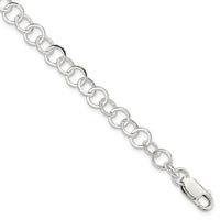 Sterling Silver 7.5inch Fancy Link Bracelet