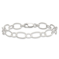 Sterling Silver 7.5inch Fancy Link Bracelet