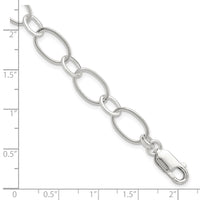 Sterling Silver 7.5inch Fancy Link Bracelet