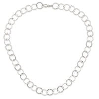 Sterling Silver Fancy Hammered Necklace