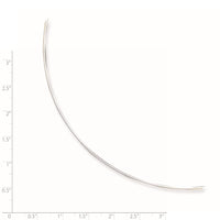 Sterling Silver Solid Polished 1.2mm Neck Wire Necklace
