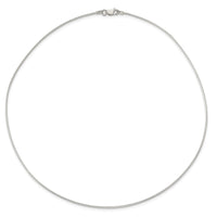 Sterling Silver Solid Polished 1.2mm Neck Wire Necklace