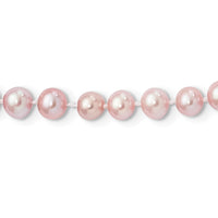 Sterling Silver Rhodium-plated 6-7mm Purple FWC Pearl Necklace