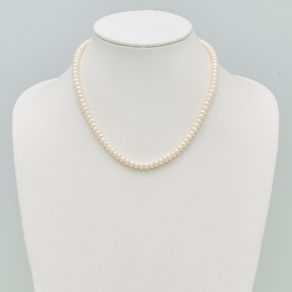 Sterling Silver Rhod-pltd White 6-7mm 3 piece FW Cultured Pearl Set