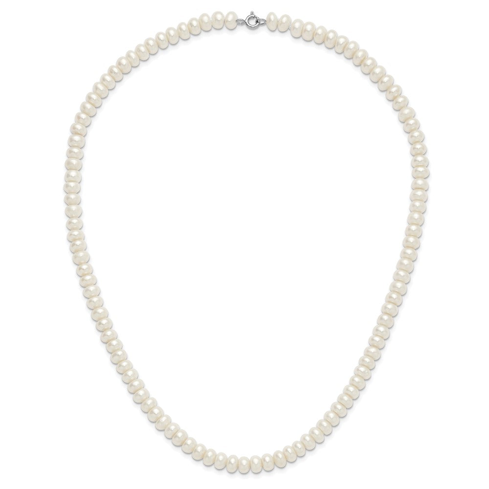 Sterling Silver Rhod-pltd White 6-7mm 3 piece FW Cultured Pearl Set