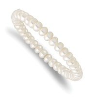 Sterling Silver Rhod-pltd White 6-7mm 3 piece FW Cultured Pearl Set