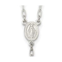 Sterling Silver Polished Mirror Beads 26 inch Rosary