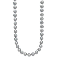 Sterling Silver Rhodium 7-8mm Grey FWC Pearl Necklace